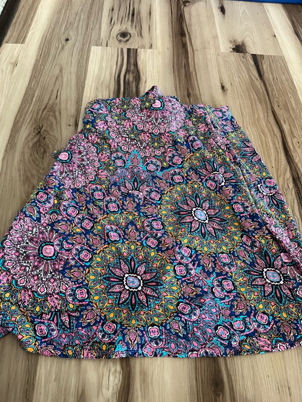 Women's Artisan NY Wrap Waist Tie Floral Skirt, Size XSmall Blue/pink/Multi - Picture 5 of 5